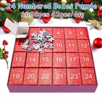 24 Numbered Boxes Christmas Countdown Puzzle Christmas Advent Calendar Gift Box for Kids Adults Family 1