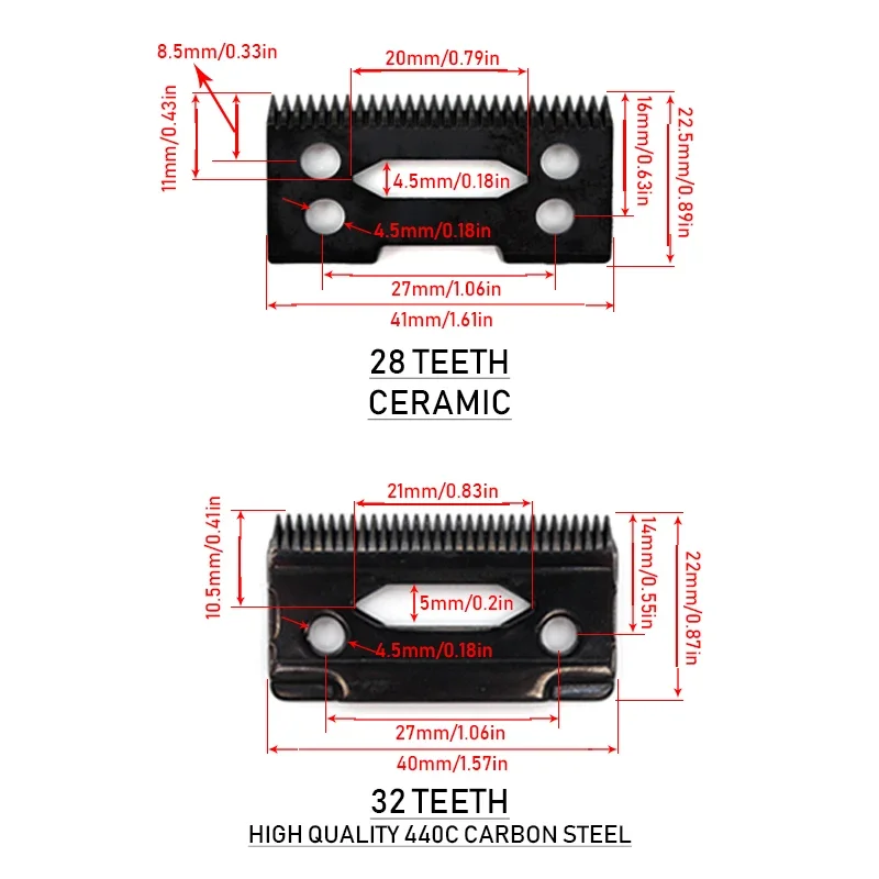 Cuchilla de repuesto estándar para cortadora de pelo profesional
