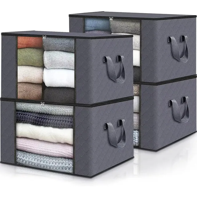 Sac de rangement pour vêtements de grande capacité, couverture pliable, sacs de rangement, conteneurs de rangement pour organiser les vêtements de placard de chambre à coucher, 1/3 pièces 1