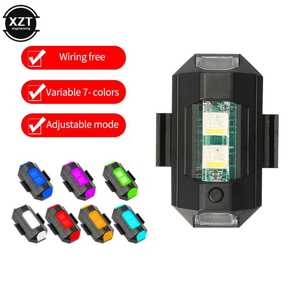Vue rapprochée du feu anti-collision LED avec 7 couleurs, parfait pour achetez feu anti-collision LED rechargeable et améliorer votre sécurité.