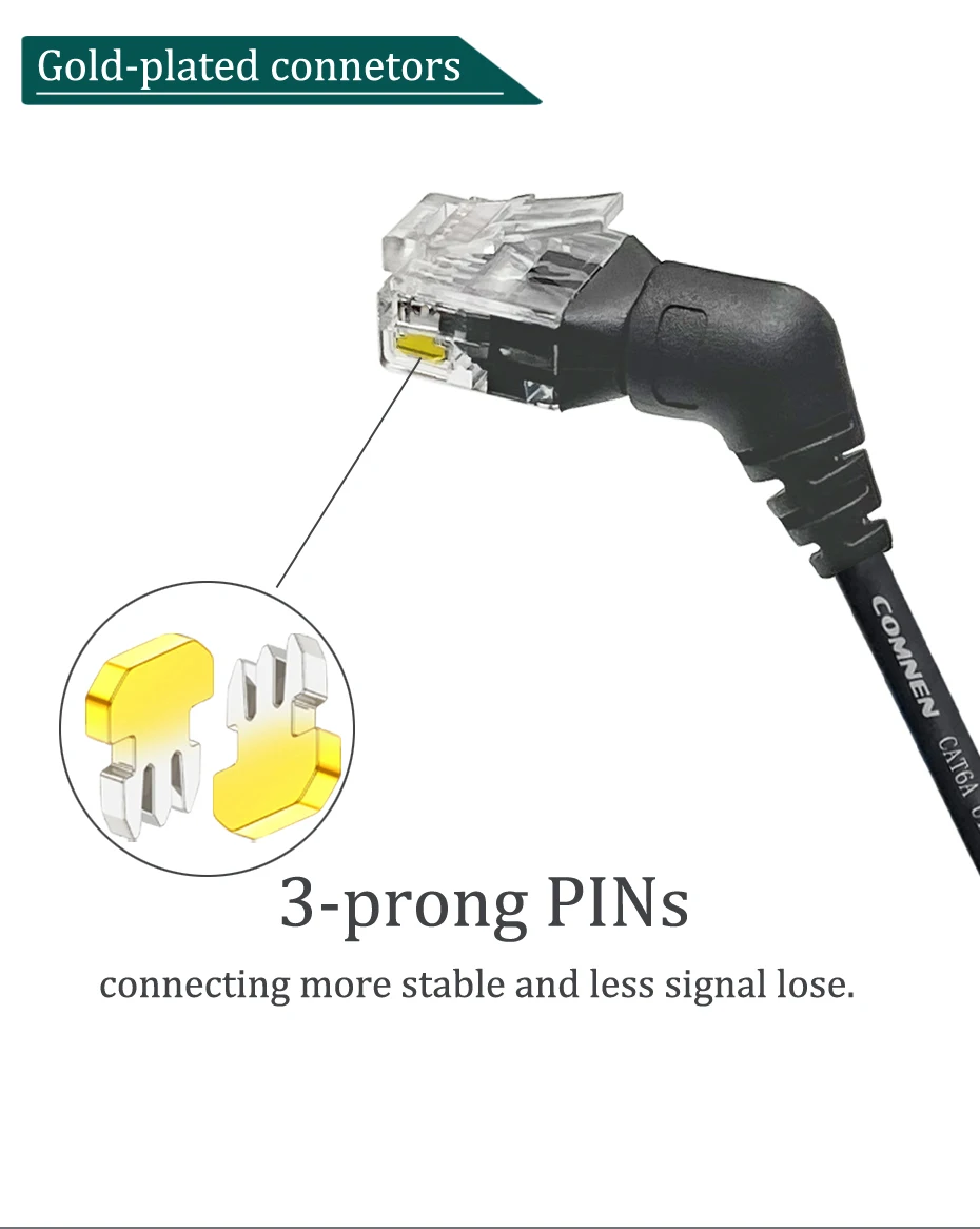 90 graus, patch cord rj 45 10g