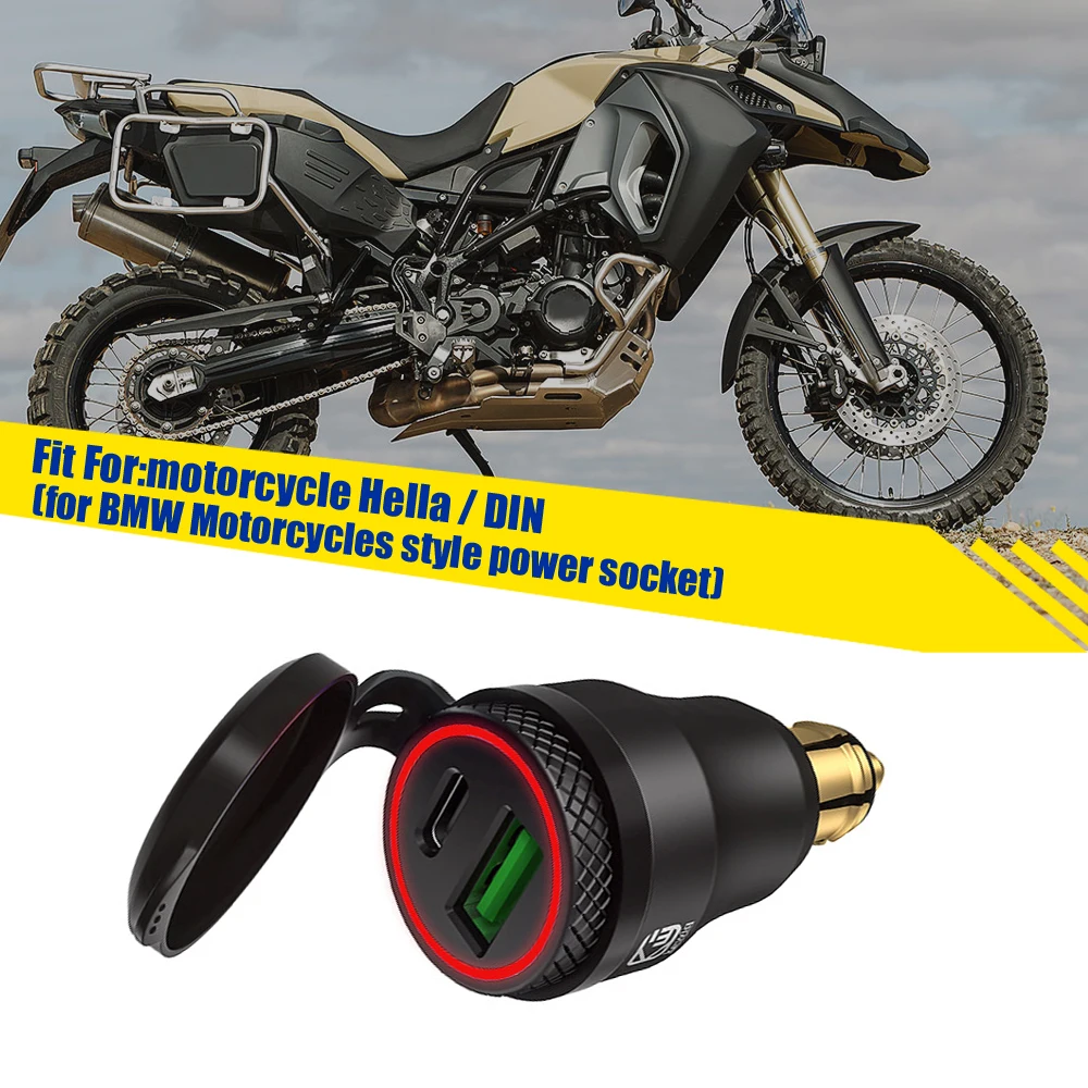 

30W QC3.0 Quick Charge Type-C PD Power Delivery DIN Socket USB Powerlet Plug DIN Charger for BMW Motorcycle Triumph Tiger Ducati