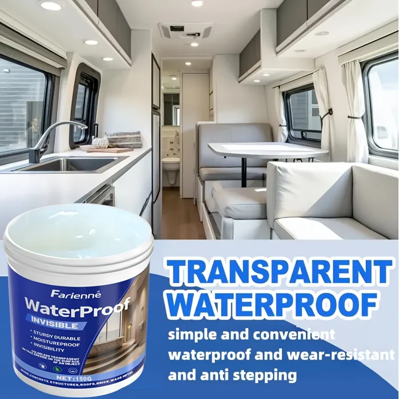Ultra-Invisible Transparent Waterproof Sealant - Nano Leak-Proof Coating, Crystal Clear Adhesive for Permanent Problem Solving