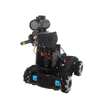 RC Tank Mechanical Wheel Robot Battle Chassis con pistola a testa Laser Car per Arduino Robot Kit fai da te progetto Kit Robot programmabile