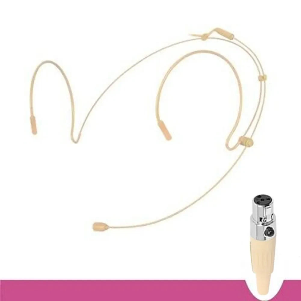 Head Worn Dual Earhook Headset Microphone Mini XLR 4 Pin TA4F Headworn Headband Mic Bodypack Transmitter