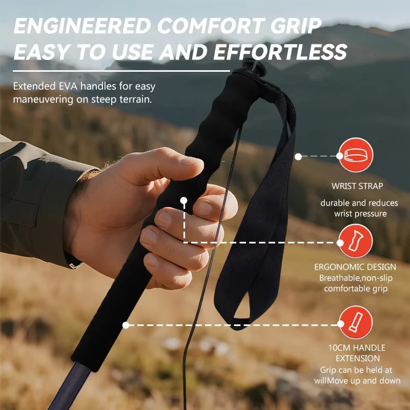 Foldable Carbon Trekking Poles 3
