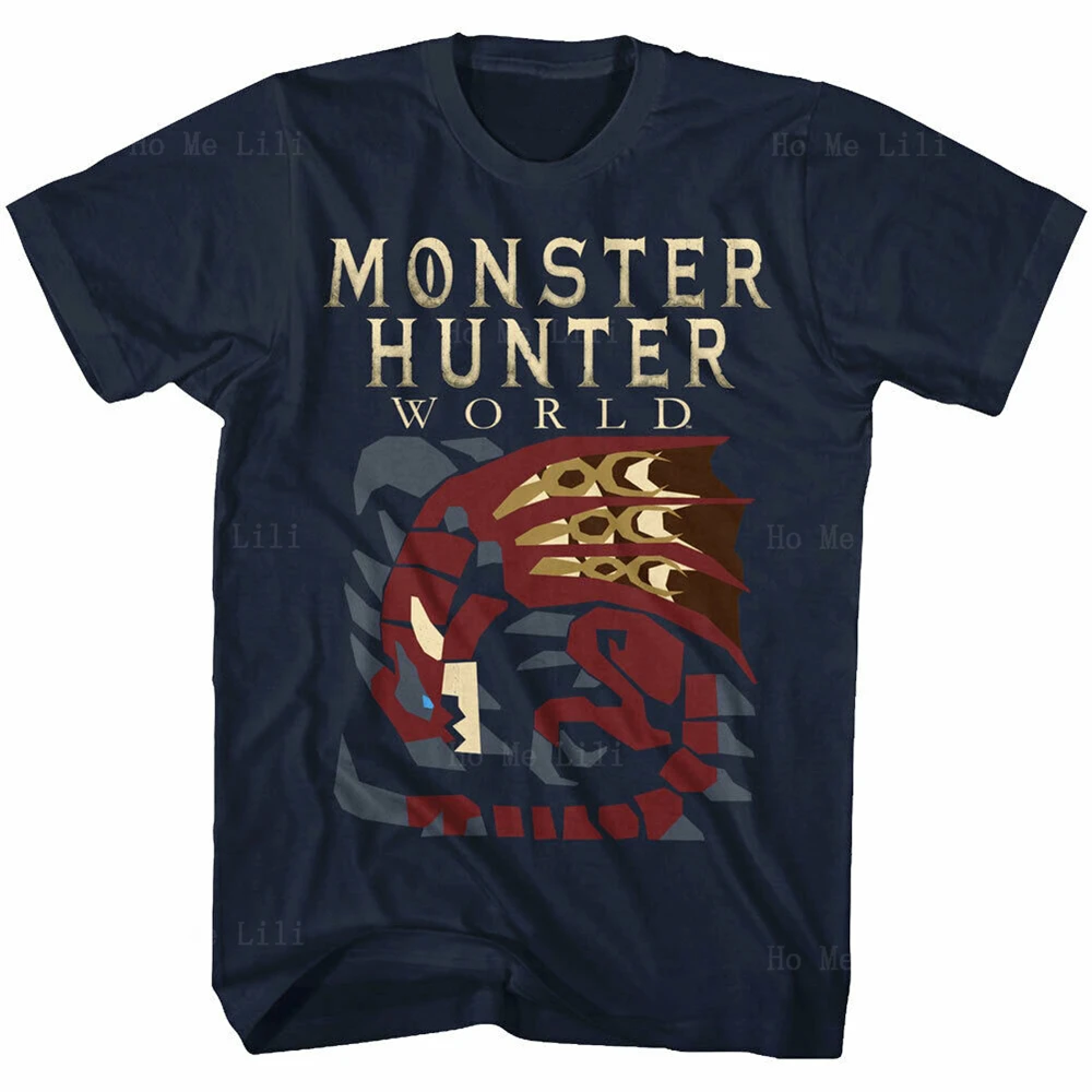 T-Shirt Oversize Monster Hunter World Big Red Dragon Uomo Donna
