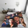 Throw Blanket Jensen Ackles Micro Fleece Blanket Four Sizes Retro Portable For Camping AntiPilling Blanket 3