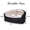 Inflatable Sofa Comfortable Flocked Air Couch Perfect Home Outdoor Camping Travel No Pump Required 4