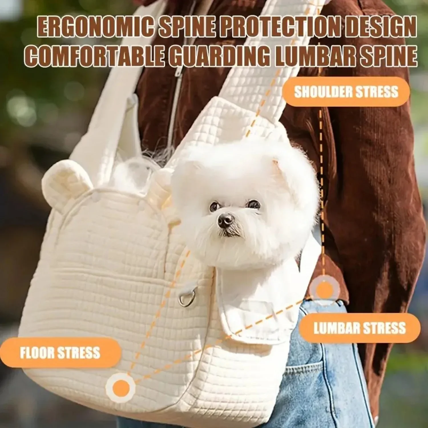 1PC Large Capacity Portable Pet Carrier Backpack Comfortable Cotton Pet Travel Bag with Secure Snap Closure for Puppy and Cat
