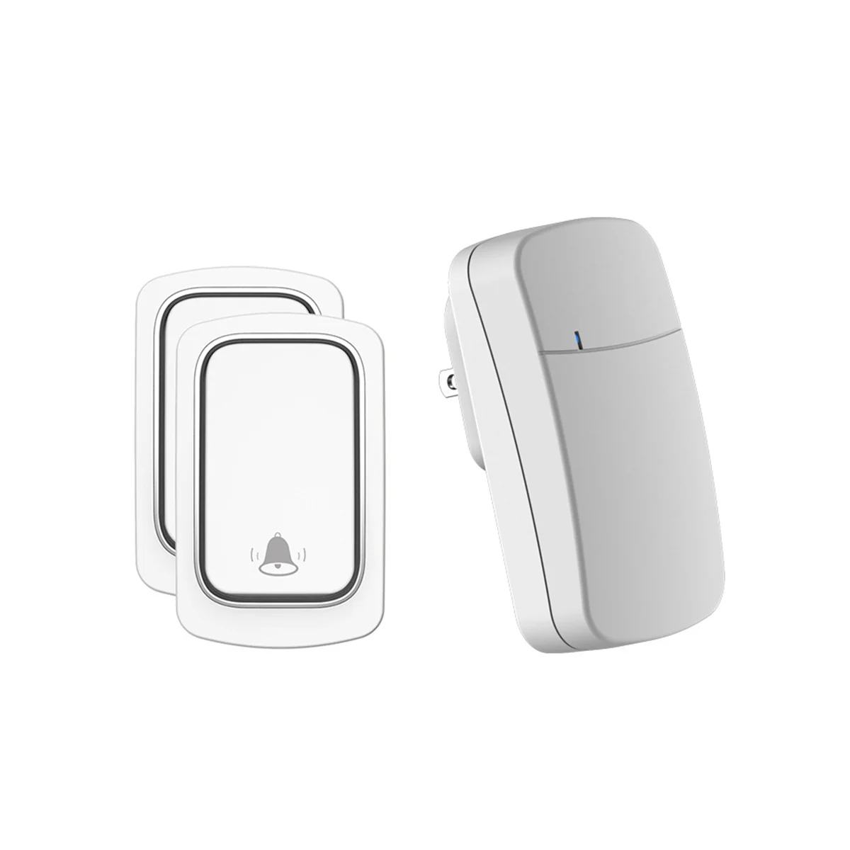 

Wireless Doorbell No Battery Required Waterproof Self-Powered Door Bell Sets Home Outdoor Kinetic Ring US Plug B