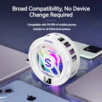 Refroidisseur mobile K52 AI avec clip magnétique, radiateur de refroidissement par glace, affichage numérique, lumière RGB, refroidisseur de jeu avec contrôle de la température 5