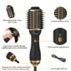 4 In 1 Hot Air Brush Styling Comb One-Step Heating Comb Hair Straightening Brush for Straight Curly Professional Hair Dryers 3