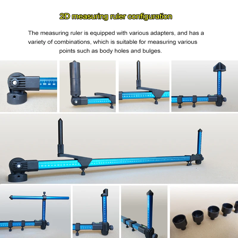2D Auto Body Measuring System Repair Frame Machine Auto Chassis Tram Gauge Car Body Collision Measuring System Tools Y auto body measuring tools