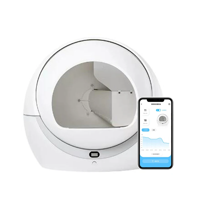 

Automatic Self Cleaning Cat Box Sandbox Smart Closed Tray Cat Toilet Rotary Training Detachable Bedpan Pet Accessories