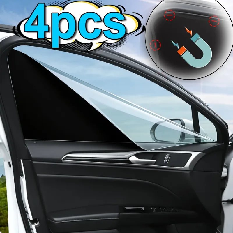 1-4PCSCarSideFrontRearWindowMeshCurtainProtectorCoverMagneticCarWindowSunshadeCoverSummerUVProtectionAccessory-AliExpress34
