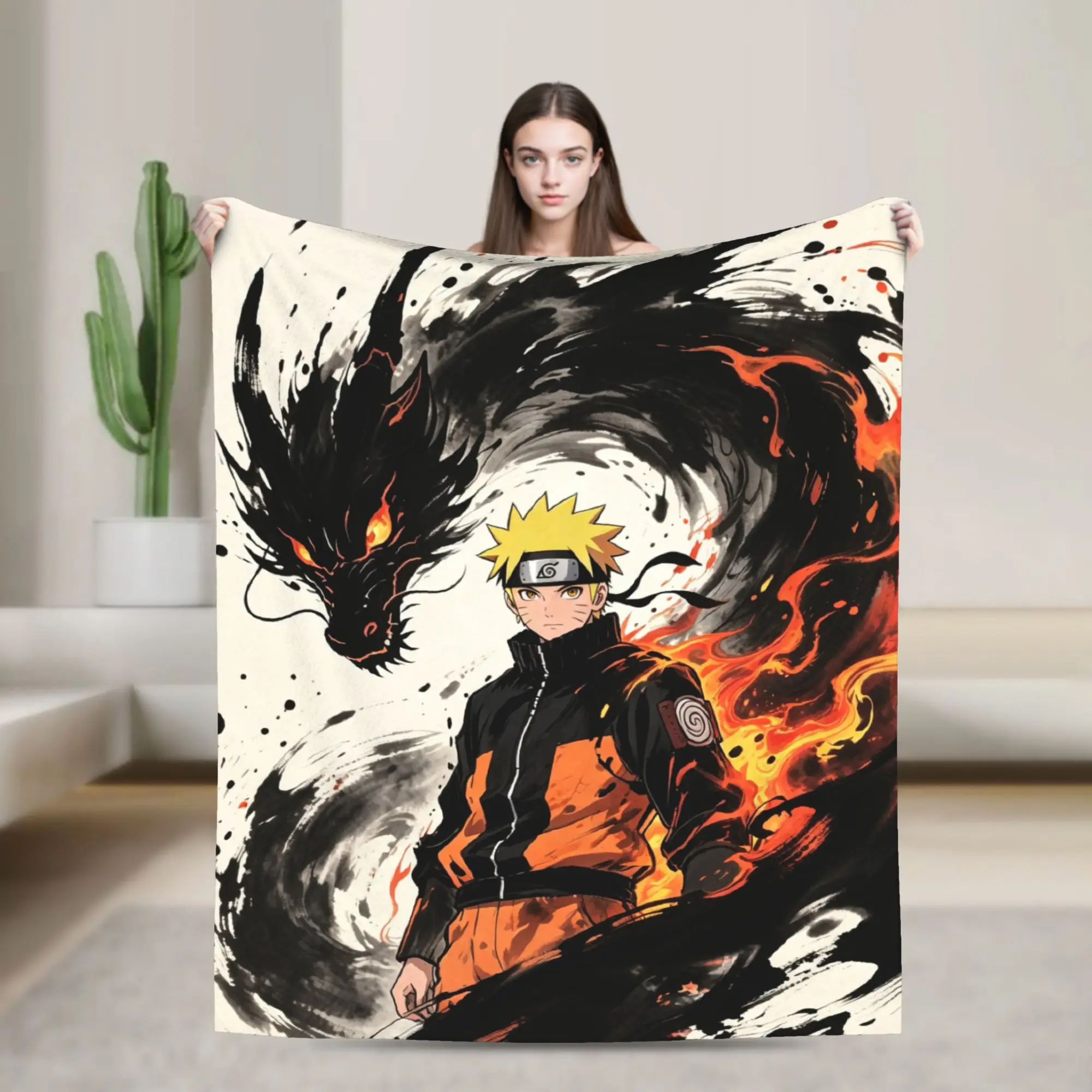 Luxurious Naruto Inspired Soft Fleece Blanket - Warm Flannel Manga Throw