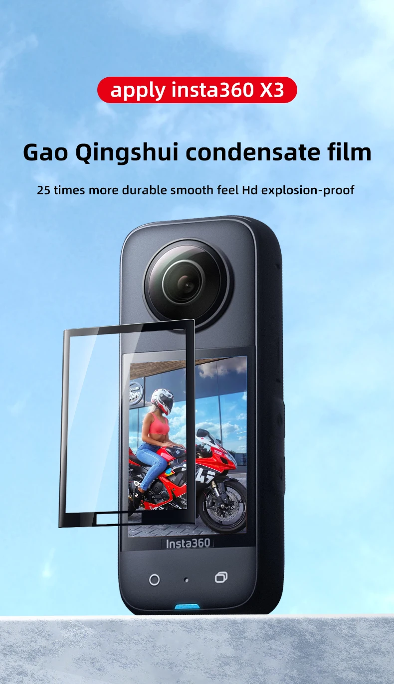 

1Pcs Soft Protective Film for Insta 360 X3 Camera HD Screen Protector Scratchproof Film for Insta360 X 3 Accessories