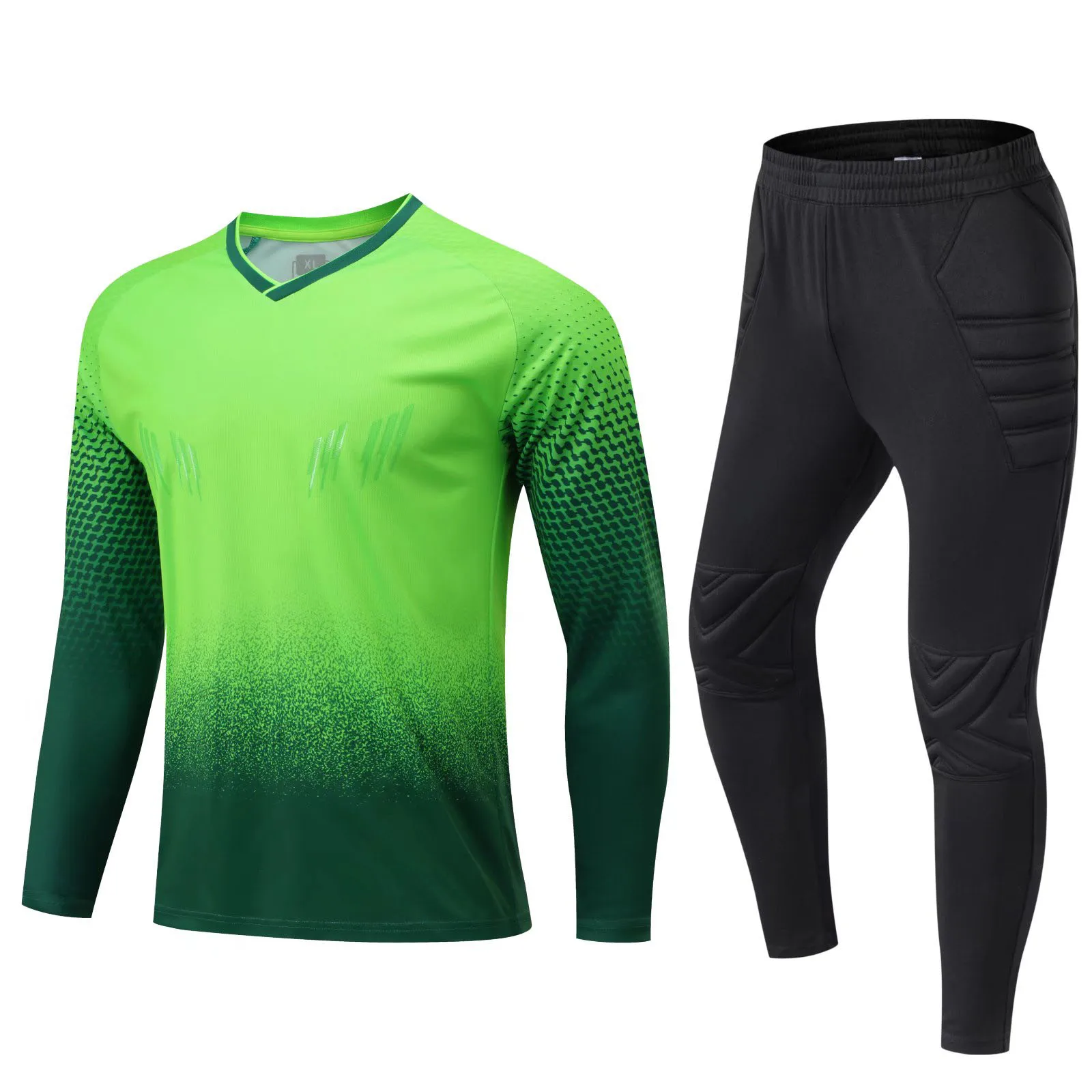 Football Goalkeeper Uniform Soccer Goalie Shirt Football Player Pant Sportwear Kit Men Children football jersey set soccer uniform