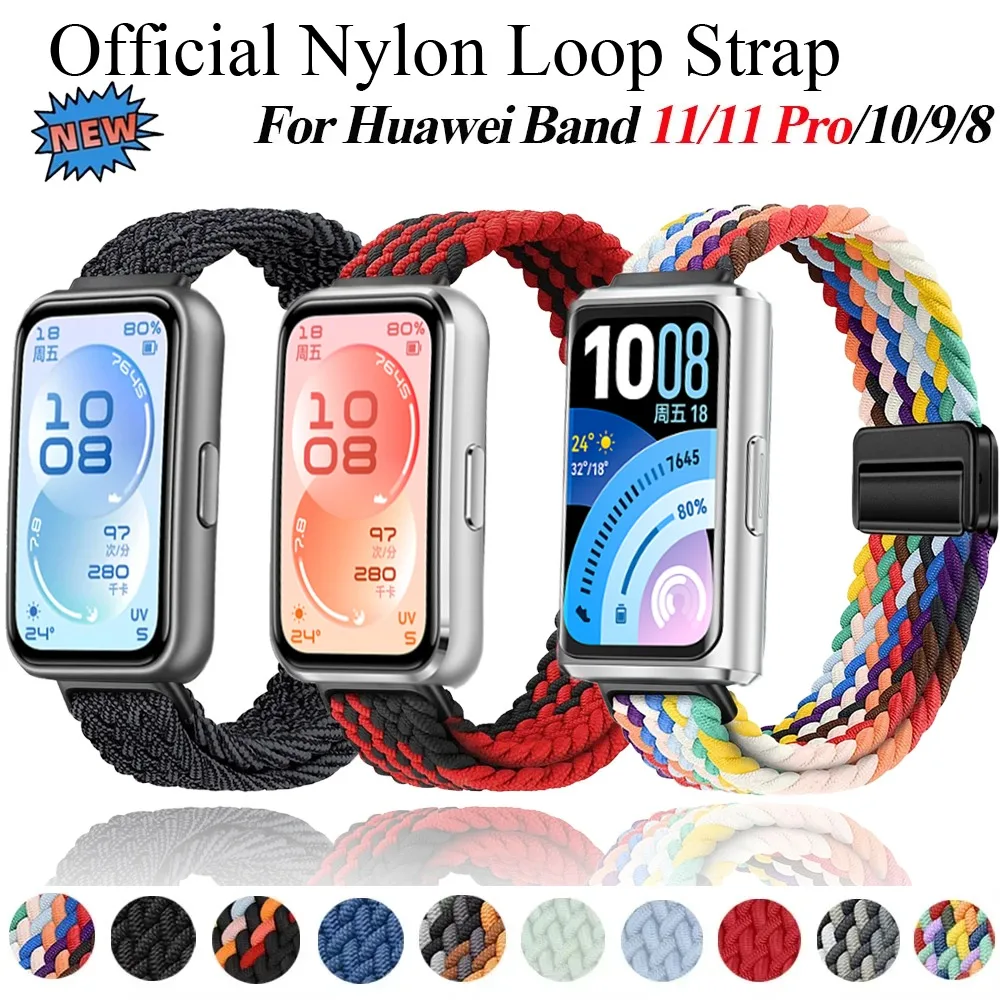 Braided Nylon Loop Strap with Magnetic Buckle Bracelet