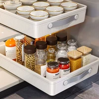 Kitchen Drawer No Installation Required Sliding Rail Wardrobe Gap Multi Purpose Box Lower Sink Bowl Rack Seasoning Storage Boxes 1