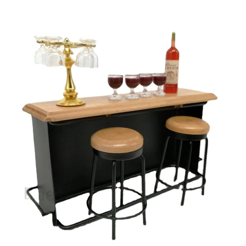 ドールハウス ミニチュア●バー 酒棚 グラス 冷蔵庫 ボトル56本●リーメントに ドールハウス ミニチュア○バー 酒棚 グラス 冷蔵庫 ボトル56本