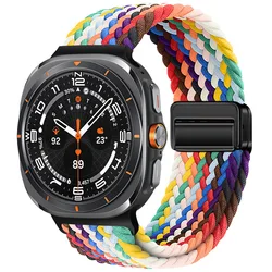 Nylon Magnetic Buckle Braided Solo Loop Strap Bracelet - Galaxy Watch Ultra (Official Colorful)