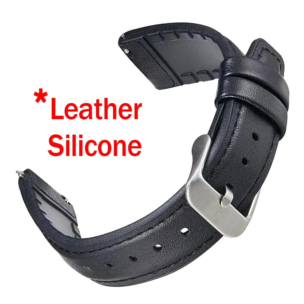 22mm Leather Strap for Garmin Watches - Compatible Replacement Watchband