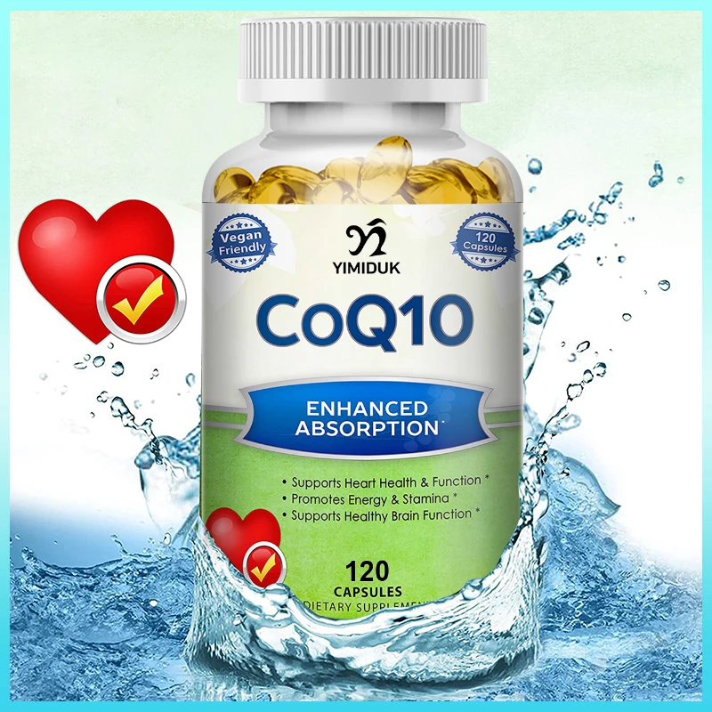 Coenzyme Q10 COQ10 Soft Capsules Heart Health & Energy Production Cardiovascular and Cholesterol Health