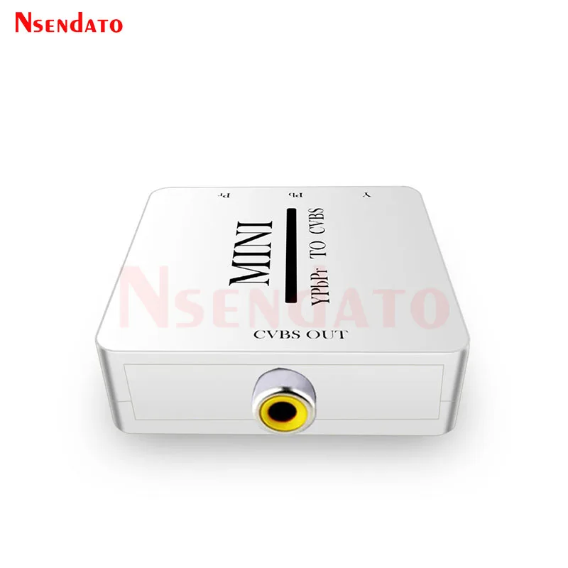 1080P Mini YPbPr TO CVBS Video Audio Converter Component YPbPr to AV Adapter Support PAL/NTSC For TV Projector Monitor