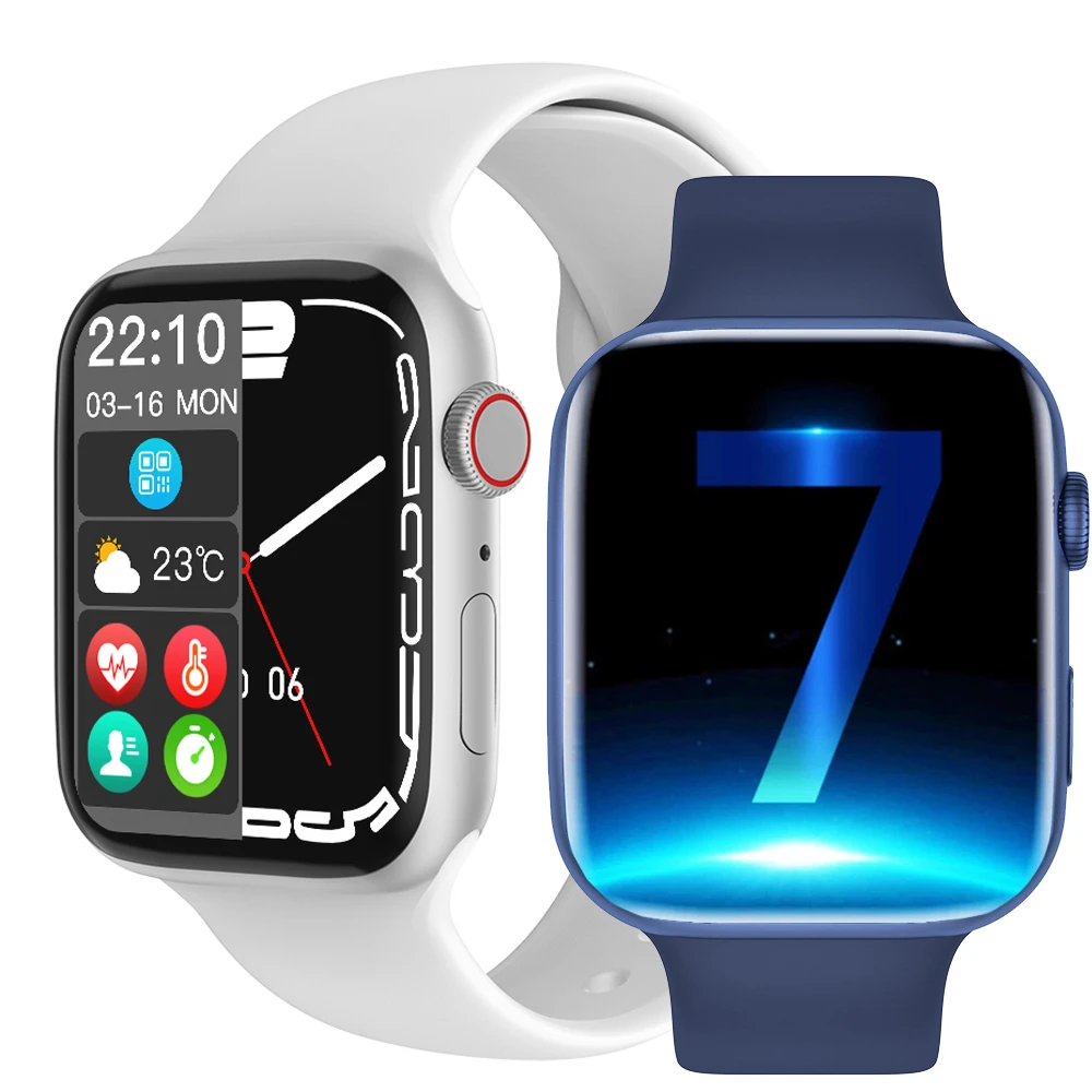 2022 IWO Series 7 Smart Watch W27 Bluetooth Call ECG Heart Rate Monitor Waterproof PK W26 W37 HW22 Smartwatch For Apple&Android