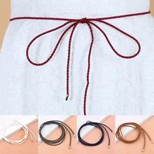 

2022 Women Woven Tassel Belt Braided waistband Boho Girls Thin Waist Rope Knitted waist Belts For Dress Waistbands Accessories