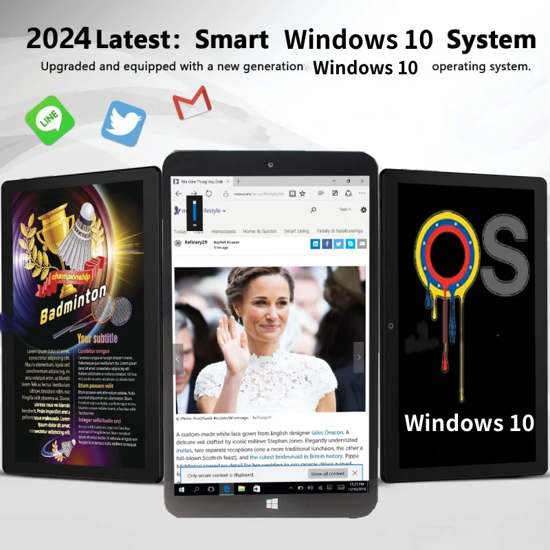 윈도우 10 태블릿 PC 플래시 판매, Z3735F CPU, 1280x800 픽셀 쿼드 코어, 4GB + 64GB, 8 인치 AR1, 드롭 배송 