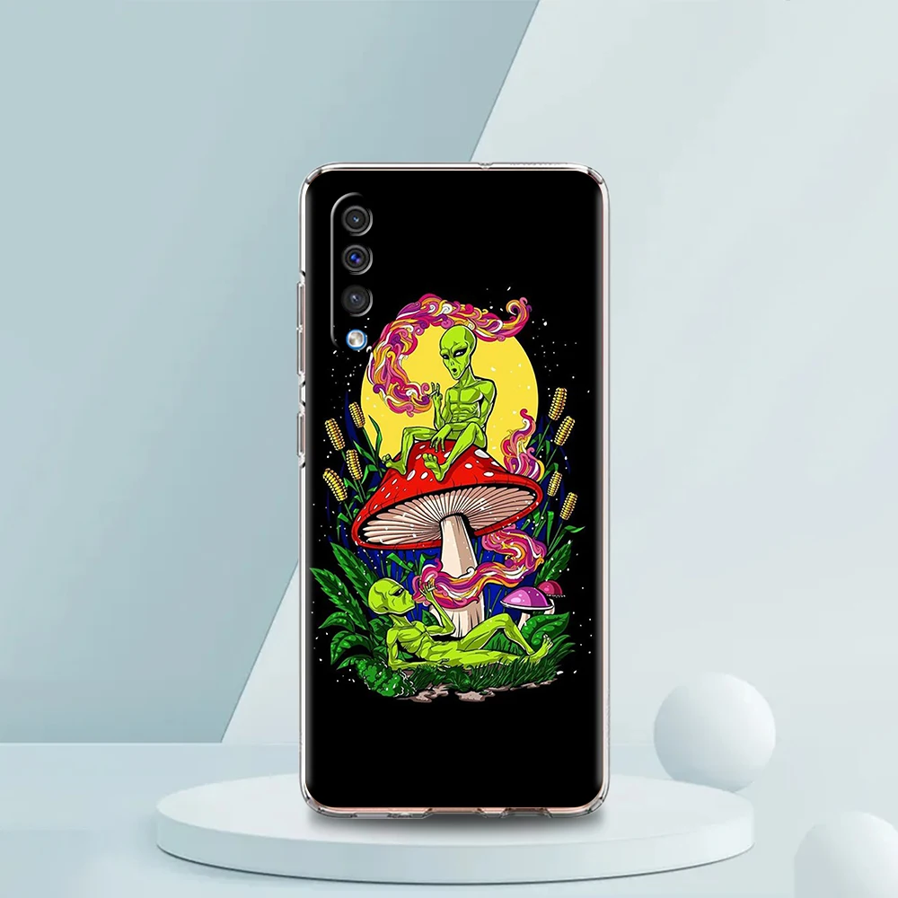 Cartoon Alien niedlichen transparenten Telefon Fall für Samsung Galaxy A12 A22 A50 A70 A40 A10 A20 A30 A02 A03S A04 Abdeckung Silikon hülle – Detail 6