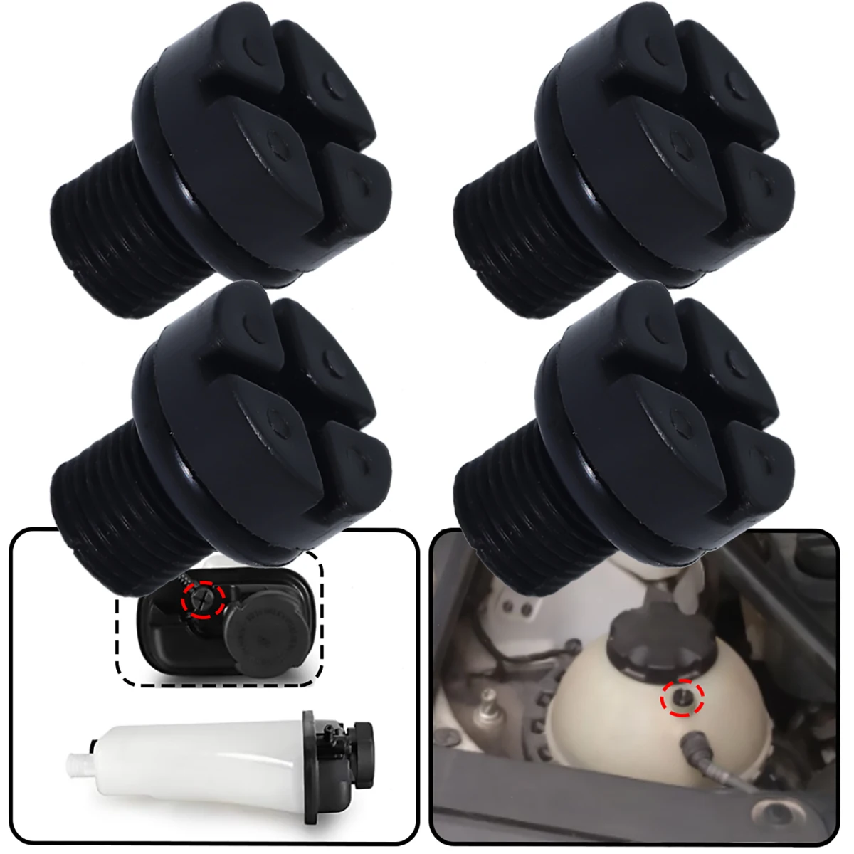 4X Per Chrysler 200 Lancia Svia Liquido Di Raffreddamento Valvola Dell'Aria Bullone Vite Di Spurgo Tappo Del Radiatore Tappo Del Serbatoio Di Espansio