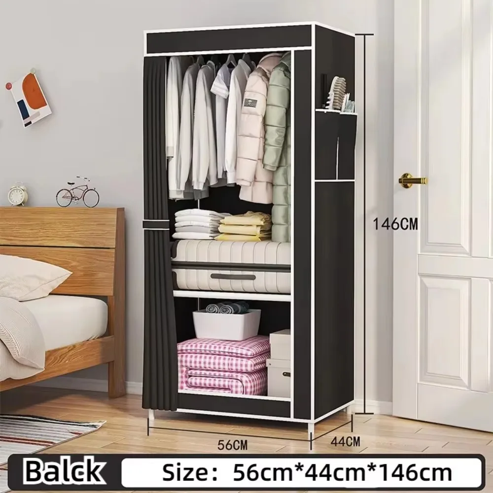 Simple Wardrobe Foldable Dustproof Storage Cabinet Household StudentS Bedroom Minimalist Wardrobes Non Woven Closet Organizer 6