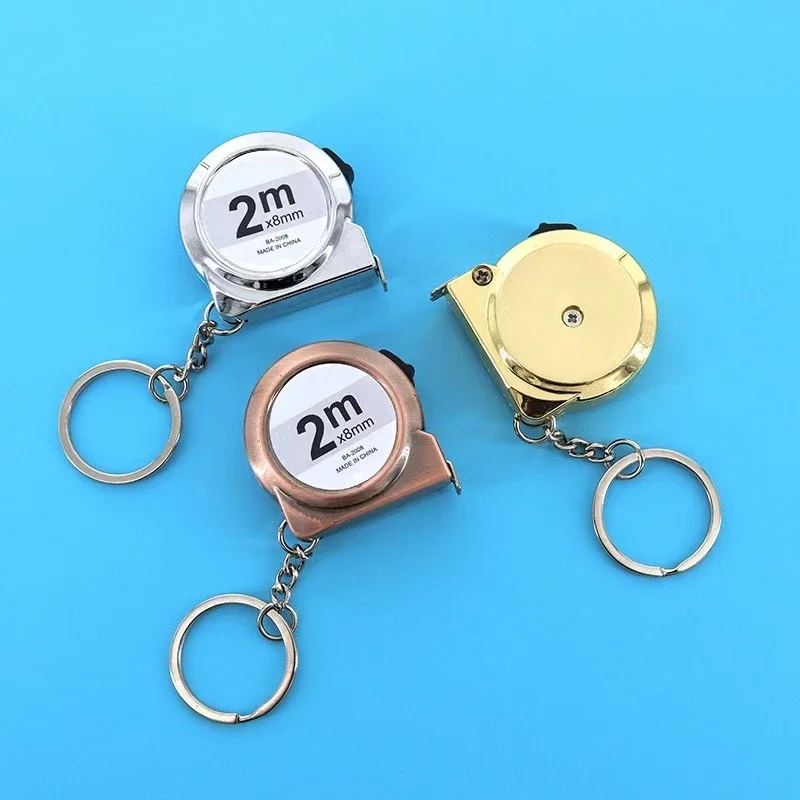 Portable Mini Tape Measure 2m Keychain Measuring Tool Mild Steel Household Ruler Clear Scale Inch Centimeter Compact Design tape measure measuring tape measuring ruler
