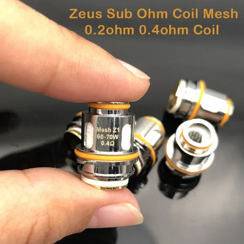 5 Pz/Lotto Zeus Sub Ohm Coils Z1 Z2 0.4Ohm 0.2Ohm Mesh Coil Sostituzione Atomizzatore Coil Heads Per E Sigaretta Rta Tank