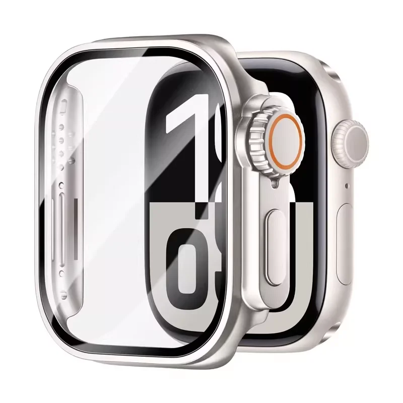 Universal Apple Watch Screen Protector with PC Cover & Glass Display Protection - Enhanced Durability