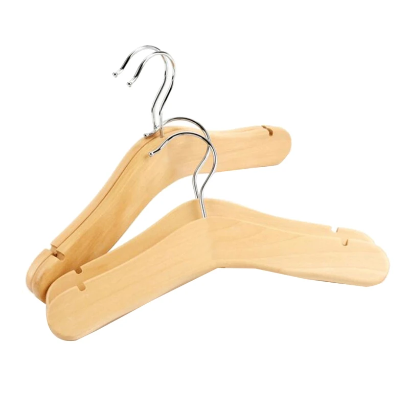 나무  옷걸이, 어린이 옷걸이, 어린이 옷을 위한 노치 어깨 디자인, 장식 옷걸이, 10 팩