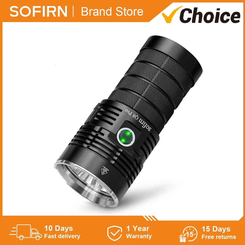 

Sofirn мощный Q8 Pro 11000 люмен встроенный USB-C USB-порт с 4 * XHP50.2 светодиодами Anduril фонарик