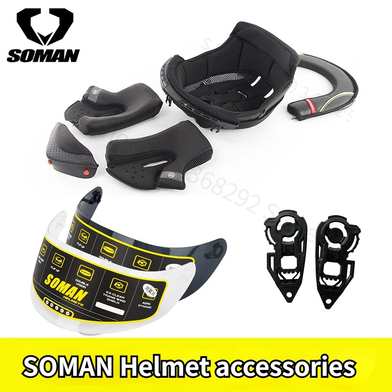 

SOMAN Motorcycle Helmet Accessories Suitable for X8/X7/space/961/965/955 Inner Lining Base Tail Accesorios Para Moto