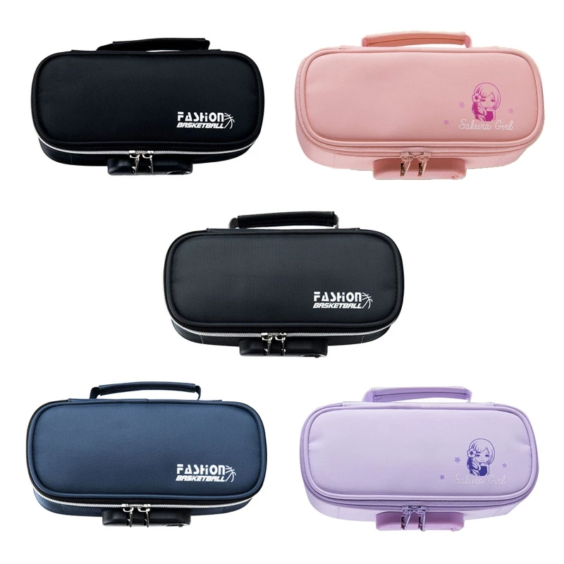 

Оксфордская сумка-карандаш большой вместимости с застежкой-молнией и паролем, сумка для хранения ручек, школьные принадлежности