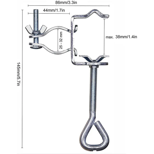 Hordozható Esernyő Tartó Kerti Udvari Parasol Állvány Klip Kültéri Teraszos Strand Bilincs Stabil Rögzített Konzol Napsósákhoz - Image 4