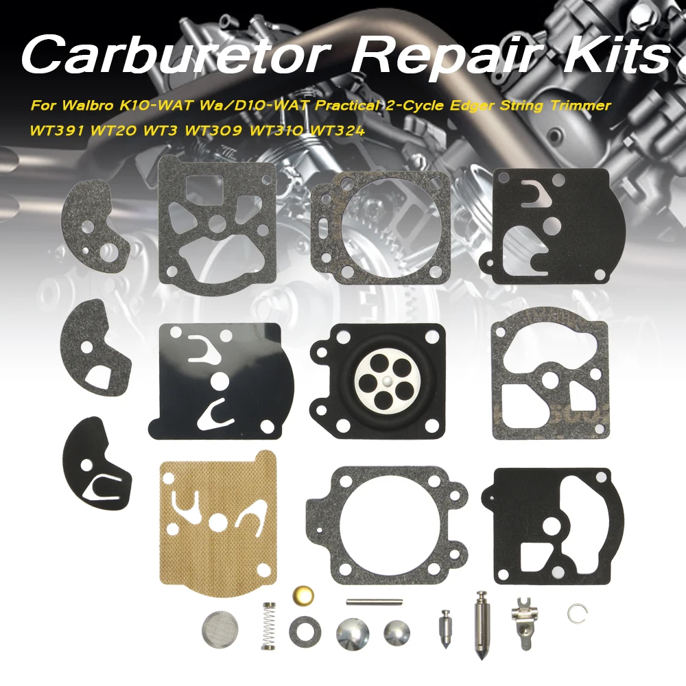 

For Walbro K10-WAT Wa/D10-WAT Practical 2-Cycle Edger String Trimmer WT391 WT20 WT3 WT309 WT310 WT324 Carburetor Repair Kits