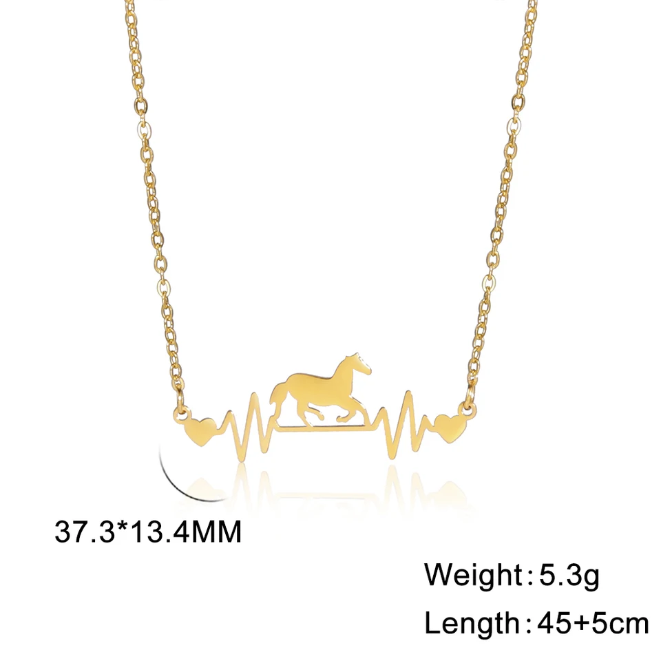 Collana con ciondolo a forma di cavallo in argento sterling, 4 H, regalo di amicizia, ranch, regalo per la migliore amica, ciondolo a forma di animale, amante dei cavalli, equestre, biglietto di