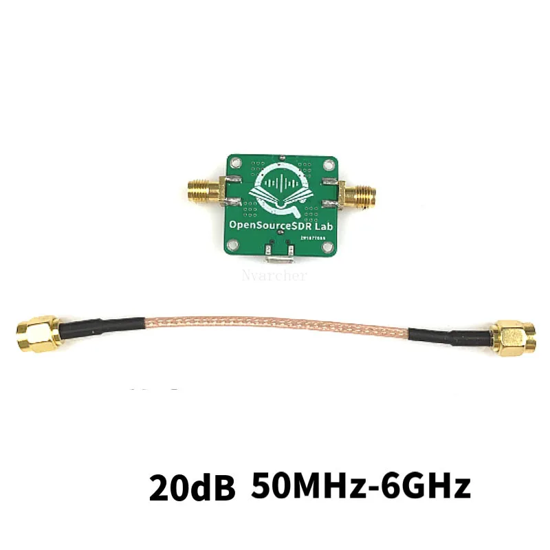 

50M-6GHz low noise RF amplifier gain 20dB with USB power port