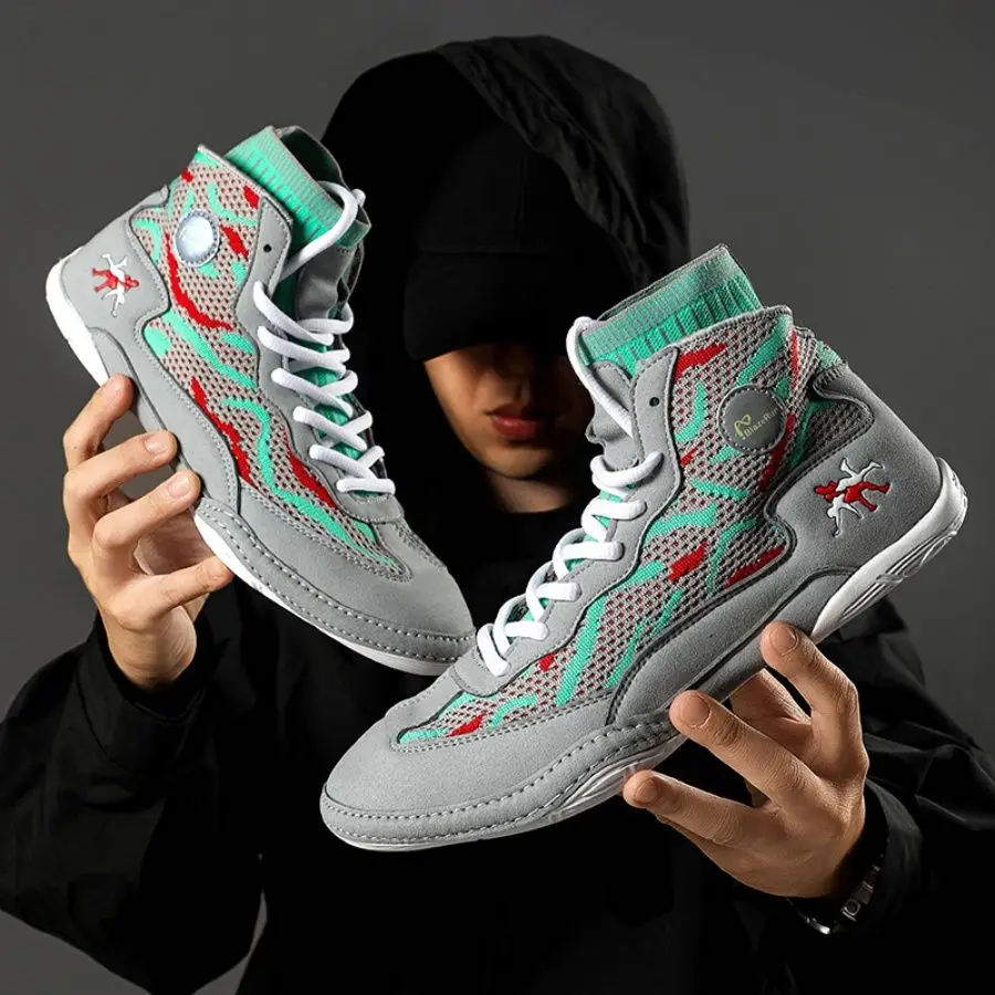 Professional Breathable Boxing Sneakers Men's Non-Slip Fighting Wrestling Shoes Wear-resistant Fighting Sneakers