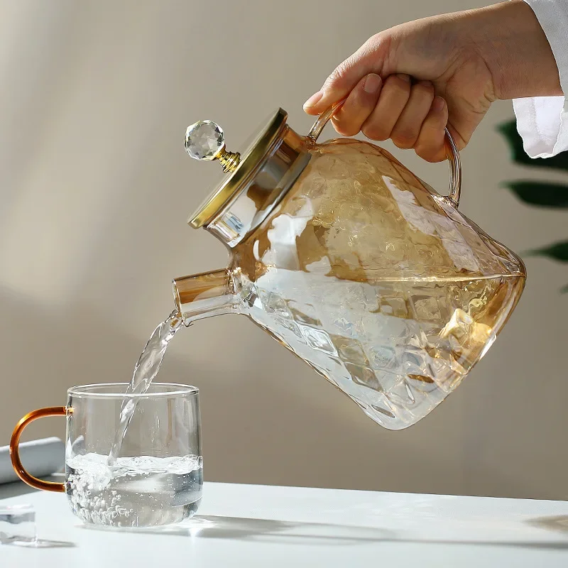 Coffee Pot 1/1.8L Glass Teapot for Stovetop/Microwave Safe Glass Borosilicate Coffee Pot with Infuser Tea Pots for Loose Tea Drinkware