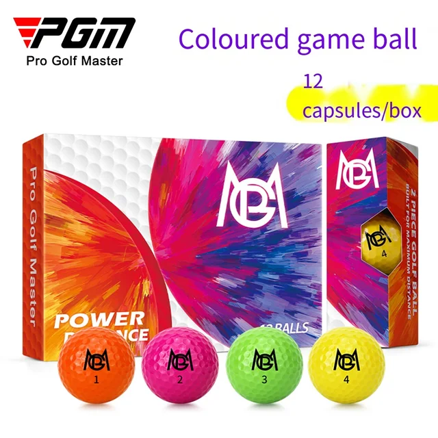 Pcs golf coloured game balls double layer color practice ball golf sports entertainment supplies outdoor golf